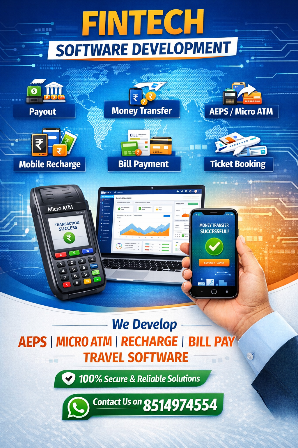 Fintech software development dashboard